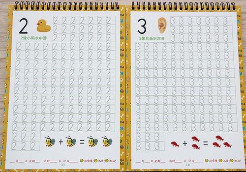 学前班儿童数字描红本幼儿园0-20凹槽练字板3-6岁宝宝初学者字帖
