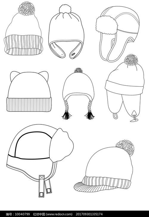 冬天儿童帽子款式图图片_产品设计_编号10040799_红动中国