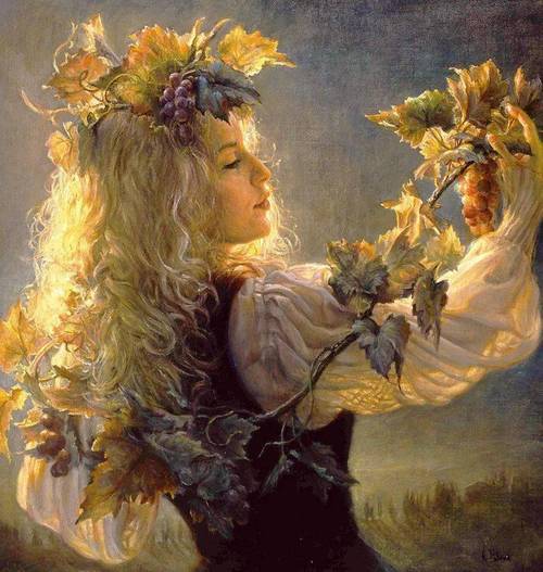 著名油画家海伦 · 贝兰德画笔下的女性人物光彩夺目,仙气十足!_拉菲
