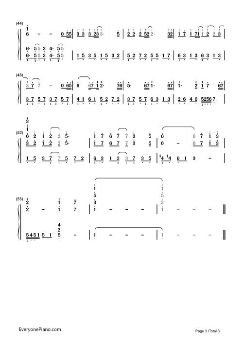 有心人-电影《金枝玉叶2》插曲双手简谱预览3-钢琴谱文件(五线谱,双手