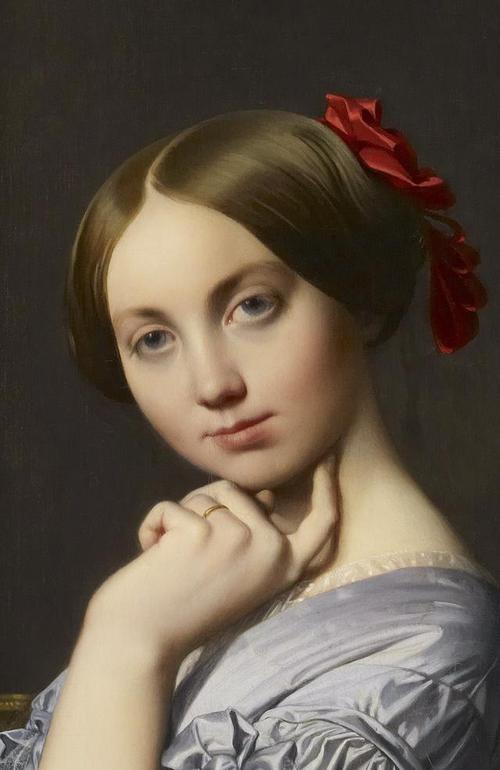 伯爵夫人(the comtesse dhaussonville)》这幅肖像是画家安格尔65岁