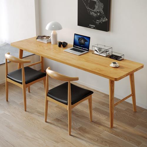 小户型长条桌子 公寓酒店可收纳把桌椅组合 书房靠墙实木窄桌书桌