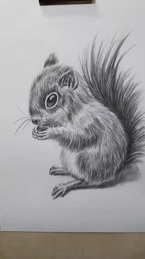 素描动物简单易学的素描动物松鼠画法-度小视