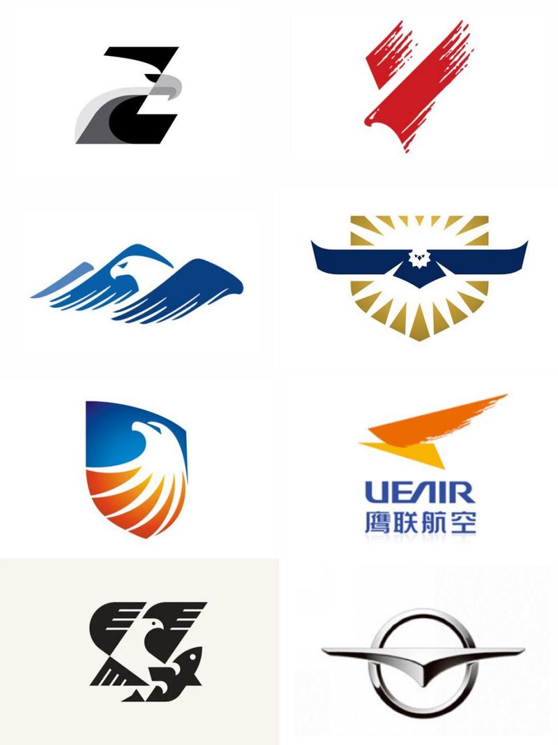 大雄鹰/张力与霸气四射的鹰logo分享 熊叔说:雄鹰是很多企业偏好的一