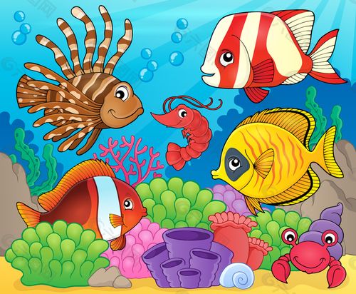 卡通海底世界矢量素材平面广告素材免费下载(图片编号:8135562)-六图