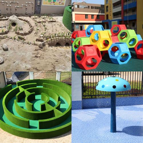 写美篇关注精神环境的营造   幼儿园户外设有游戏区:迷宫,蜜蜂洞,戏
