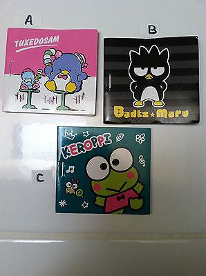sanrio mini stickerbook:tuxedosam, badtzmaru or