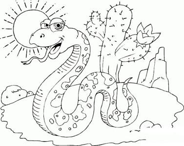 儿童动物简笔画蛇的画法