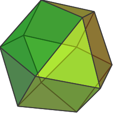 在几何学中,截半立方体是一种十四面体,由八个三角形与六个正方形组成